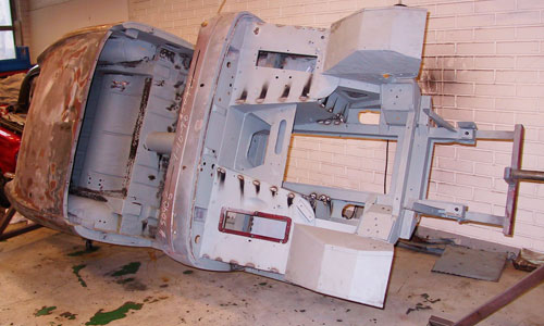 Austin Healey Sprite rakenteilla 1