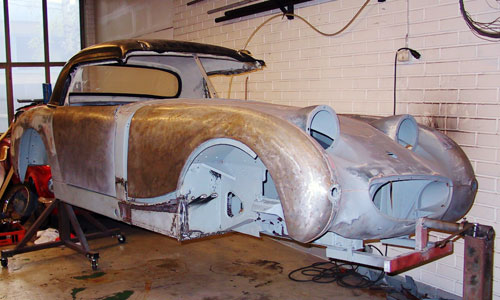 Austin Healey Sprite rakenteilla 2